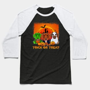 Halloween Dachshund trick or treat T Shirt Dachshund gift Baseball T-Shirt